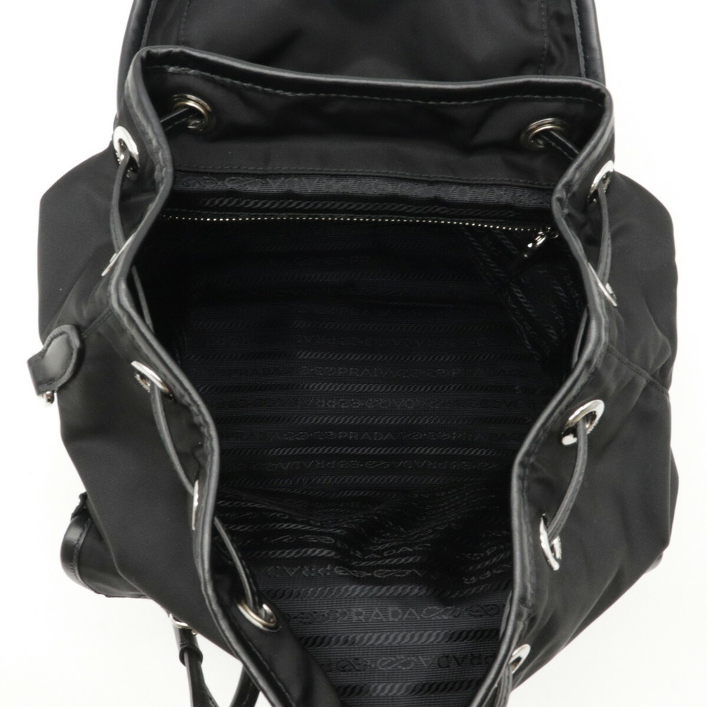 Prada Backpack Rucksack Daypack Nylon Black Silver - Picture 5 of 6
